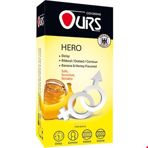 کاندوم اورز مدل تاخیری Hero تعداد 12 عددی